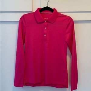 NWT Tory Sport Tech Pique Long Sleeve Polo
